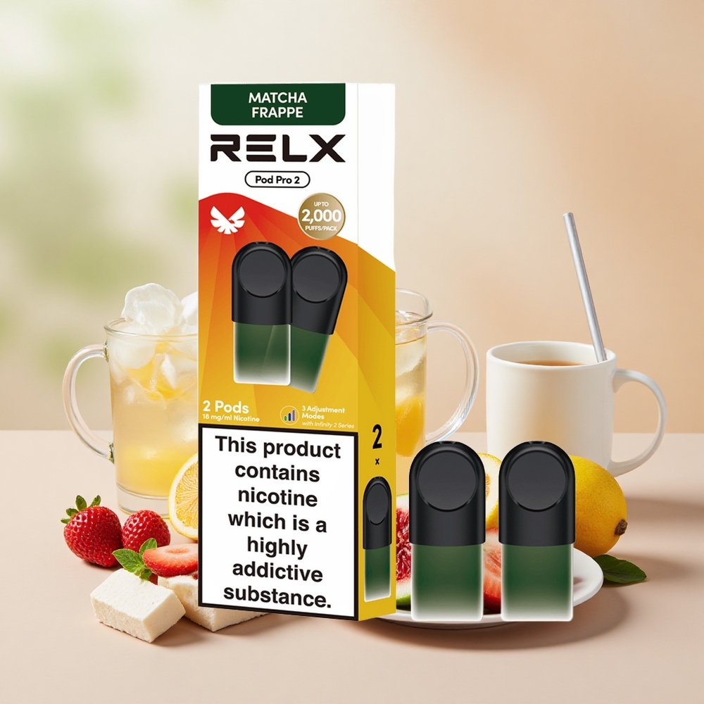 Relx Pod Pro 2 600 Fu 1.9ml 3 Fokozat Tea-Matcha Frappé Tea
