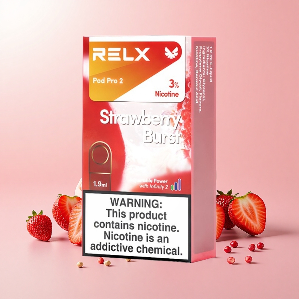 Relx Pod Pro 2 600 Puff 1.9ml 3 Mód Eper Robbanás