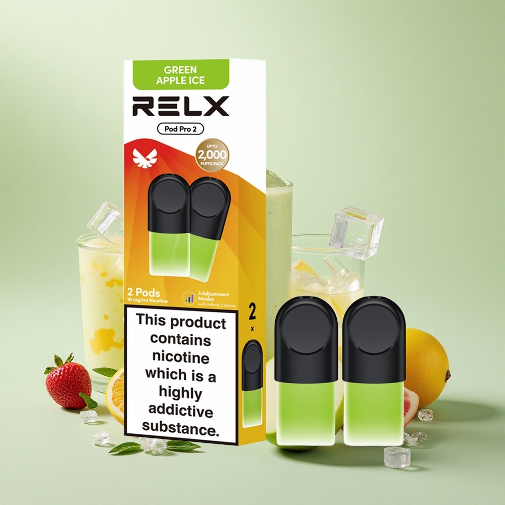 Relx Pod Pro 2 600 Puff 1.9ml 3 Mód Zöldalma Jég
