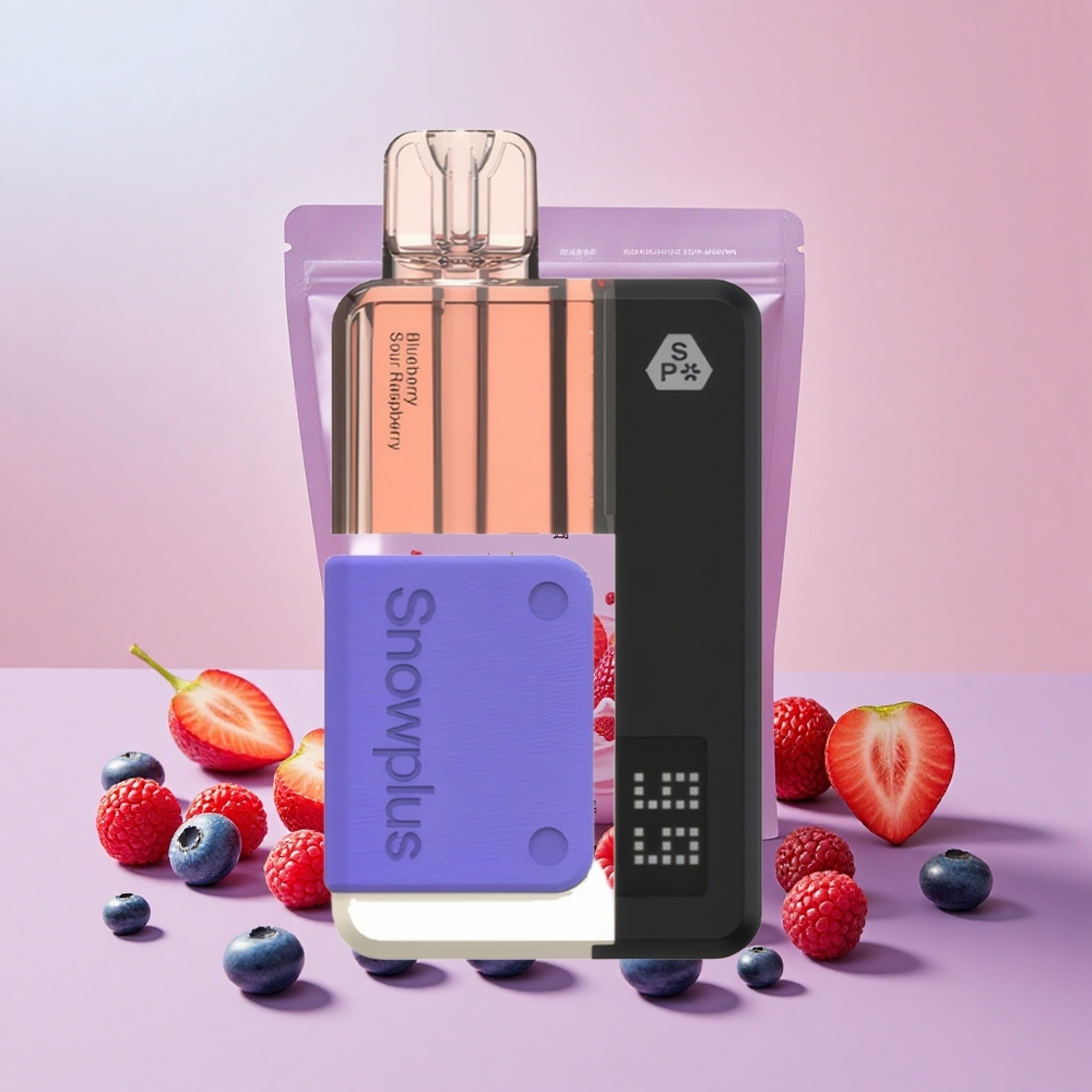 Snowplus Swift 15000 Puff újratölthető akku és cserélhető 2+10ml töltettel Kékáfonya-Savanyú Málna
