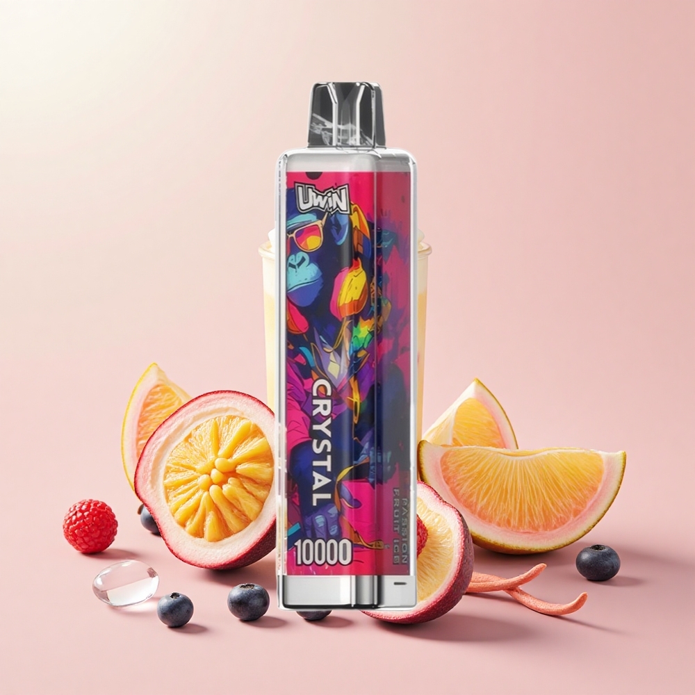 Uwin Crystal 10000 Puff RGB Málna Jég Mentolos