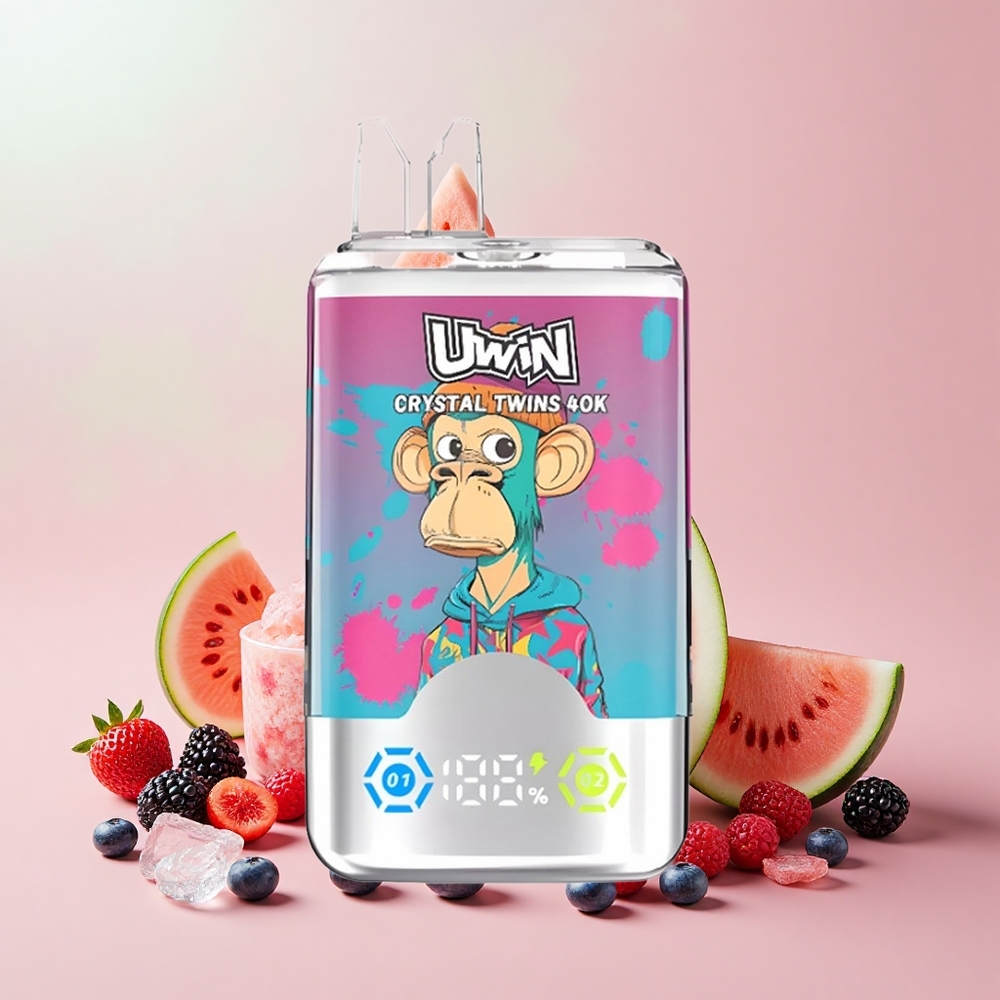 Uwin Crystal Twins 40000 Száj Dual Mesh 0.6Ω Görögdinnye Jég Vegyes Bogyók