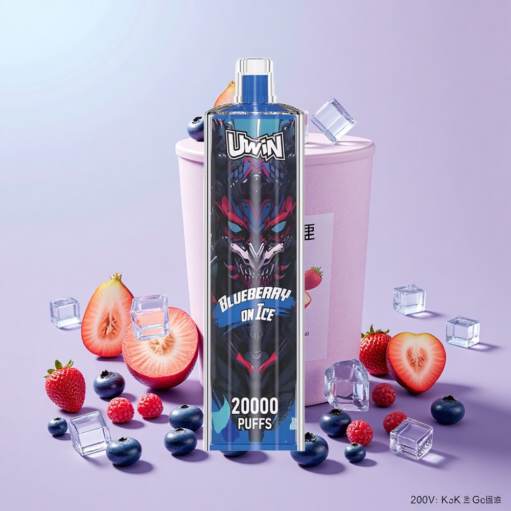 Uwin Shisha Hookah Crystal 20000 Puff Mesh Coil Type-C Kékáfonya Jégen
