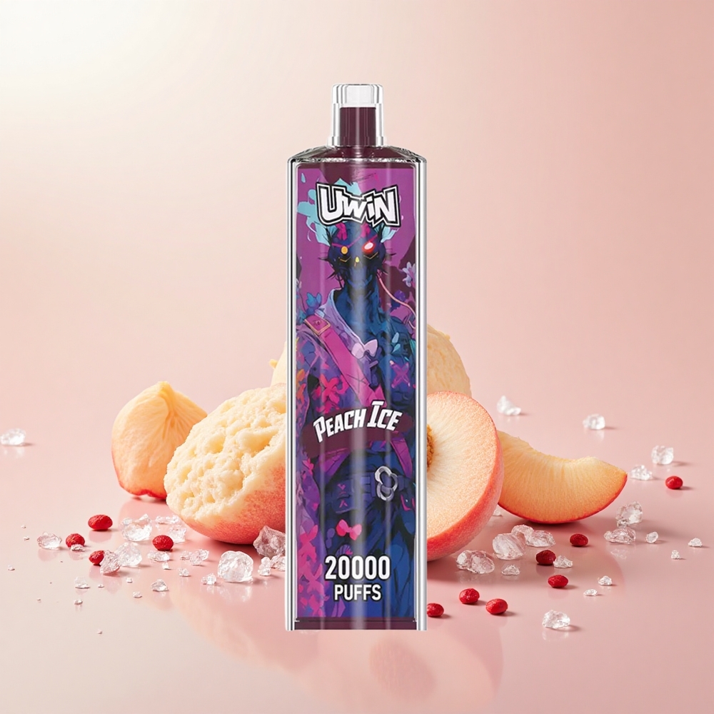 Uwin Shisha Hookah Crystal 20000 Puff Mesh DTL Őszibarack Jég