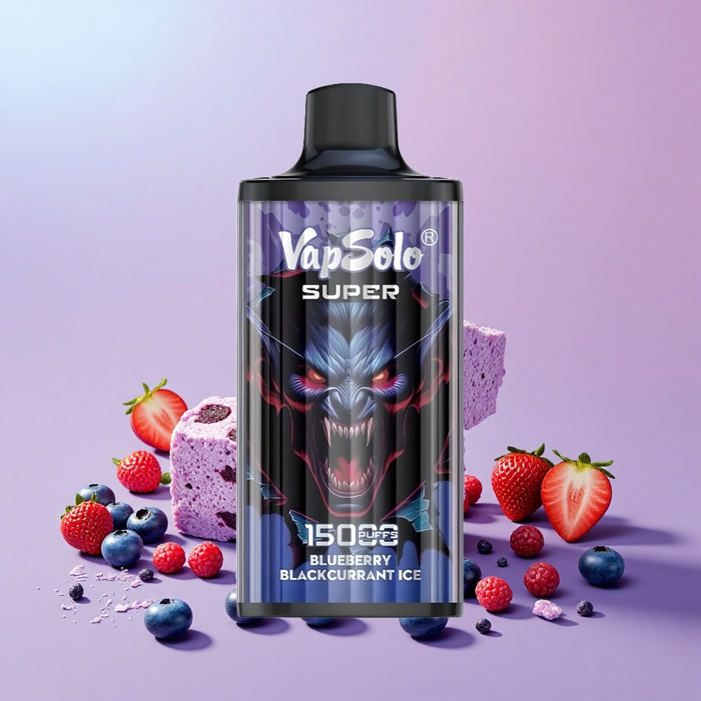 VapSolo Super 15000 Puff 40ml 850mah Type-C Áfonya Ribizli Jég