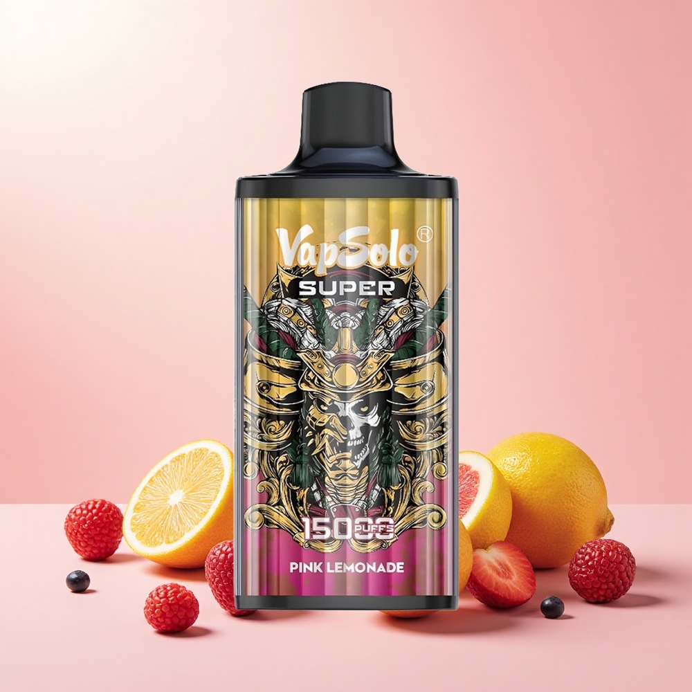 VapSolo Super 15000 Puff Type-C 850mAh 40ml Szuper Rózsa Limonádé