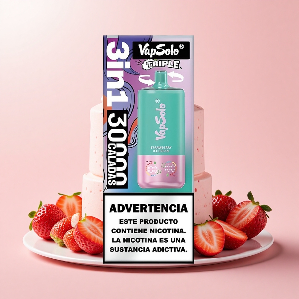 VapSolo Triple 30000 Puff 40ml 3 Tank Type-C Eperfagylalt