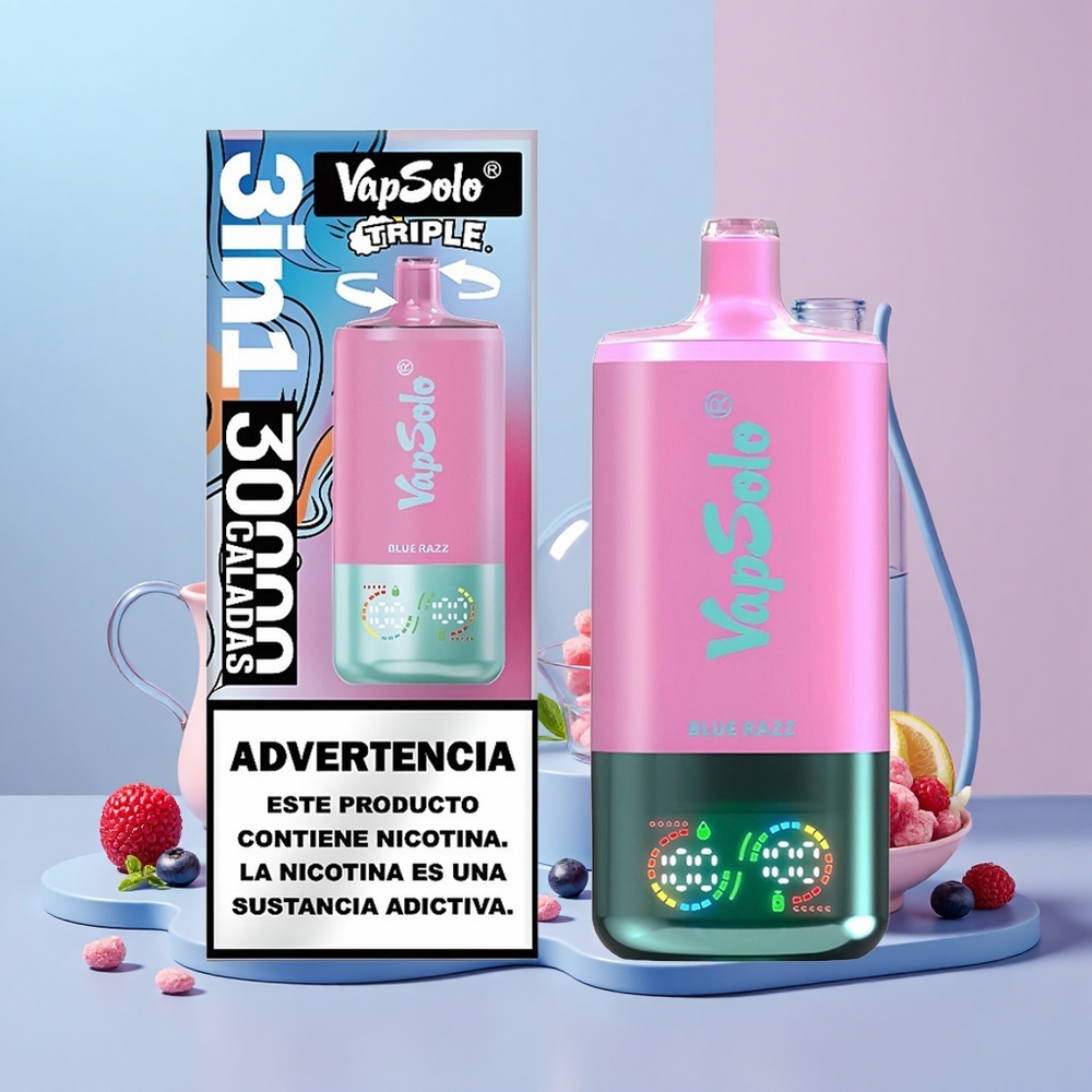 VapSolo Triple 30000 Puff 40ml 3 Tartály Kék Áfonya