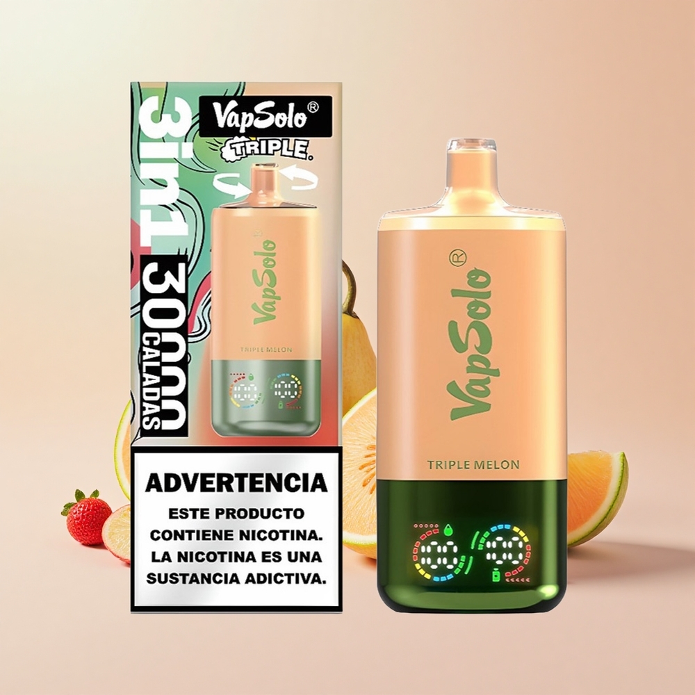 VapSolo Triple 30000 Száj 3-Tank Type-C Hármas Sárgadinnye