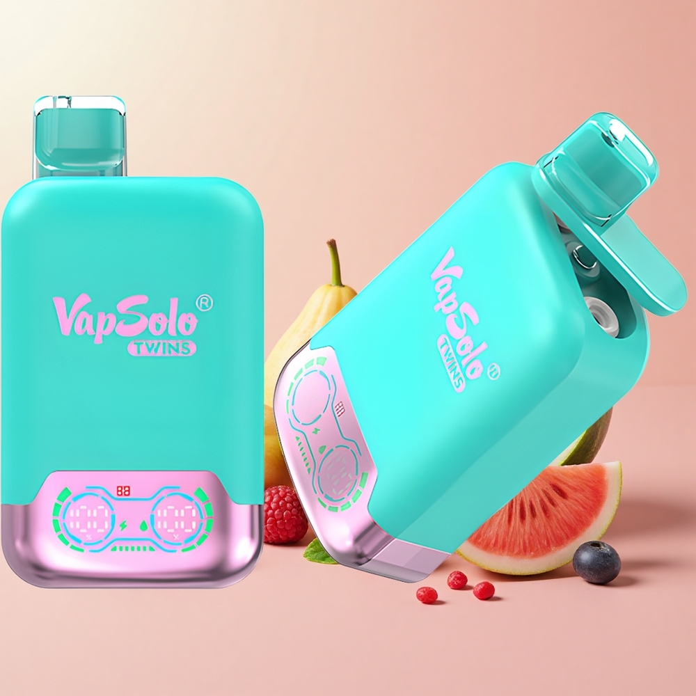 VapSolo Twins 20000 Puff Dupla Típus-C 40ml Három dinnye & málna görögdinnye