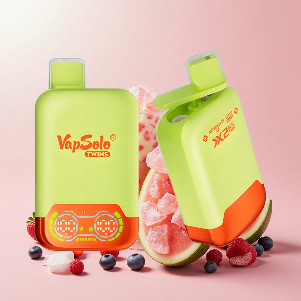 VapSolo Twins 20000 Puffs 40ml 2Tartály Típus-C Dinnye Jég & Vegyes Bogyó