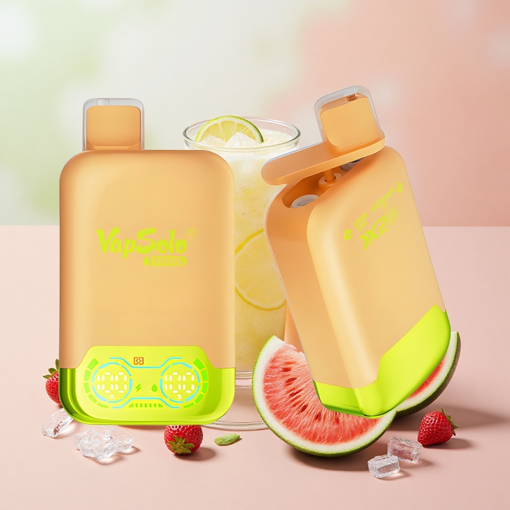 VapSolo Twins 20000 Puffs 40ml 2 Tank Típus-C Citrom Lime & Görögdinnye Jég