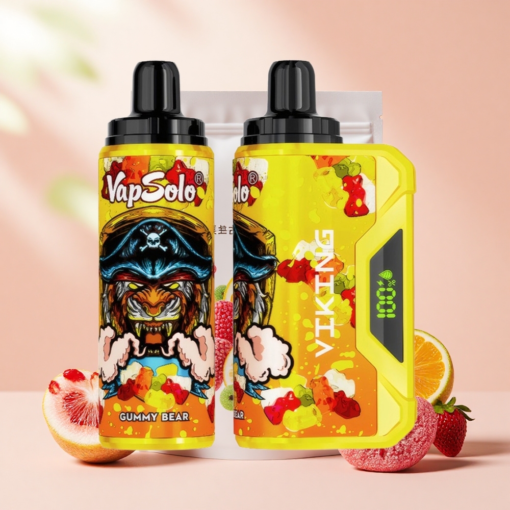 VapSolo VIKING 12000 Puff Típus-C Kijelzős Málnamedve