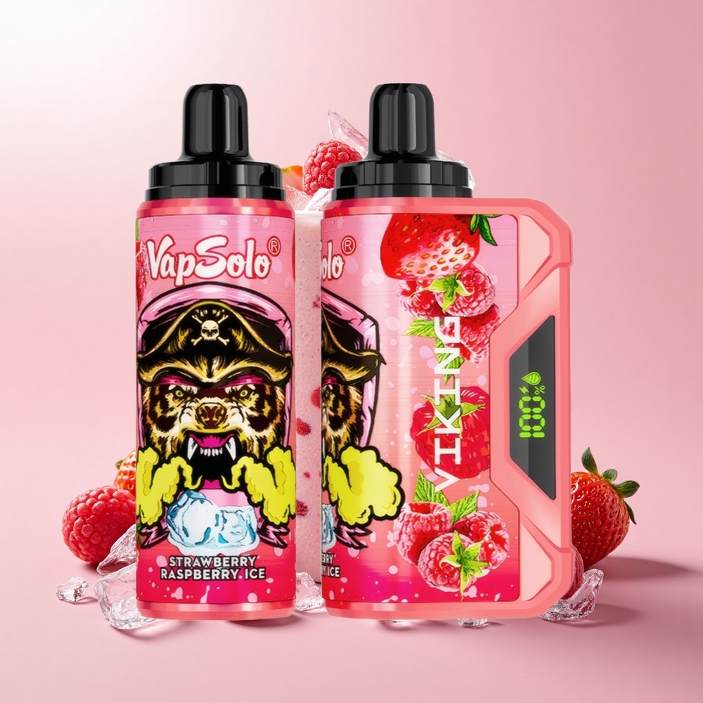 VapSolo VIKING 12000 Puffs 22ml Típus-C Eper Málna Jég