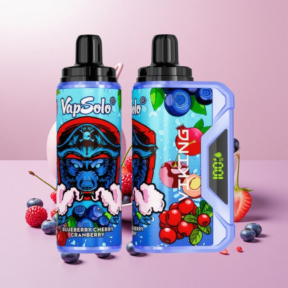 VapSolo VIKING 12000 Puffs 22ml Típus-C Áfonya Cseresznye Áfonya