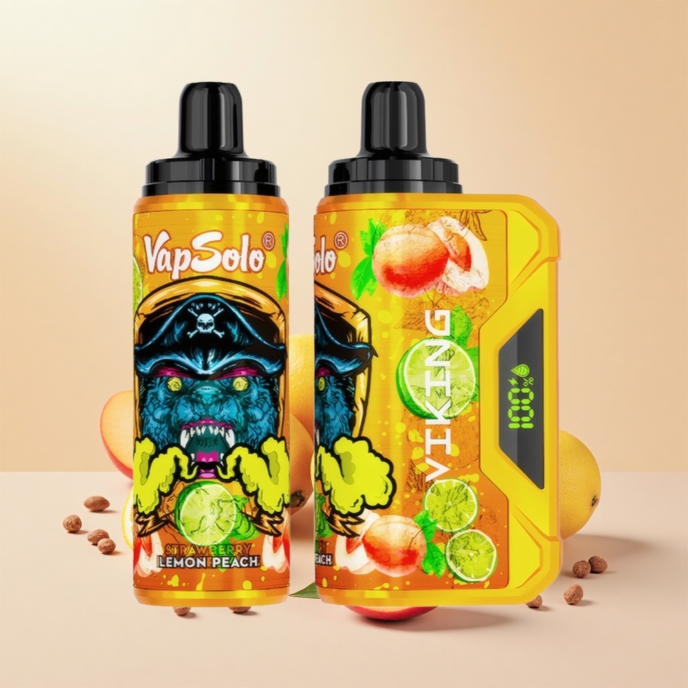VapSolo VIKING 12000 Slukk Type-C Citrom Őszibarack 22ml 50mg