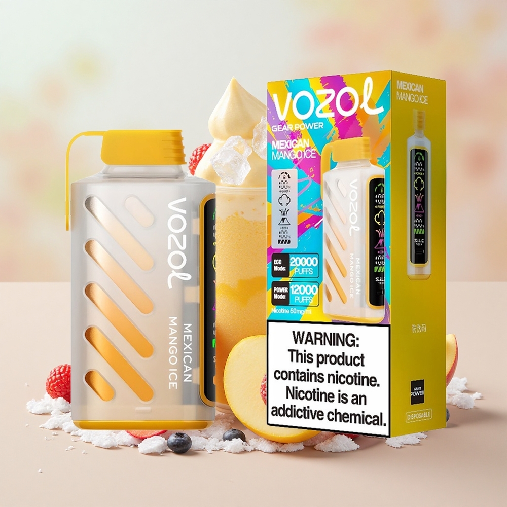 VOZOL Gear Power 20000 S.i.L.C. Tech Kettős Háló Képernyős Mexikói Mango Jég