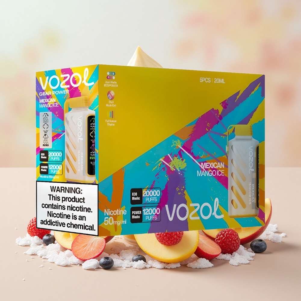 VOZOL Gear Power 20000 S.i.L.C. Tech Kettős Háló Képernyős Mexikói Mango Jég