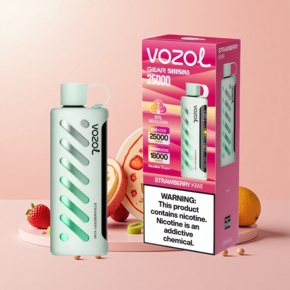 VOZOL Gear Shisha 25000 Puff S.i.L.C Tech Dual Mesh Eper-Kiwi