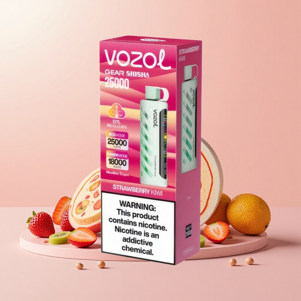 VOZOL Gear Shisha 25000 Puff S.i.L.C Tech Dual Mesh Eper-Kiwi