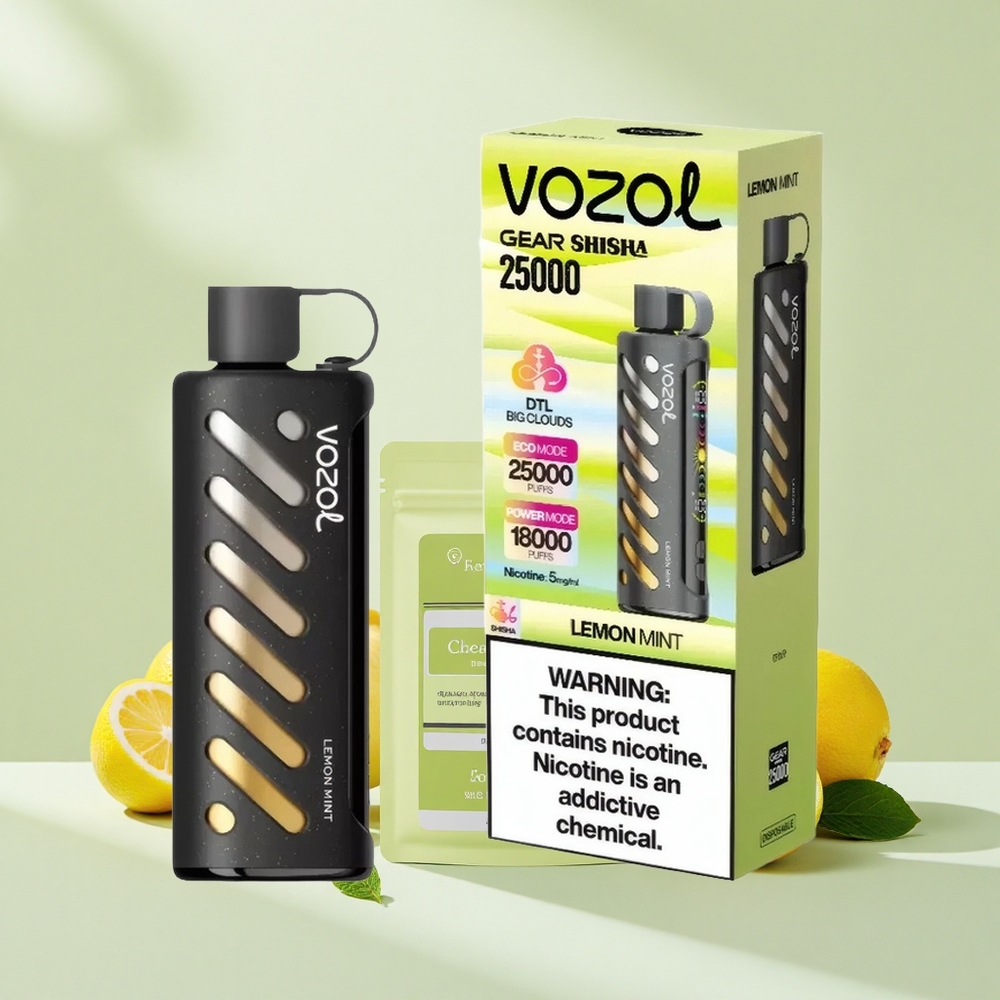 VOZOL Gear Shisha 25000 S.i.L.C Tech Kettős Mód Citrom Menta
