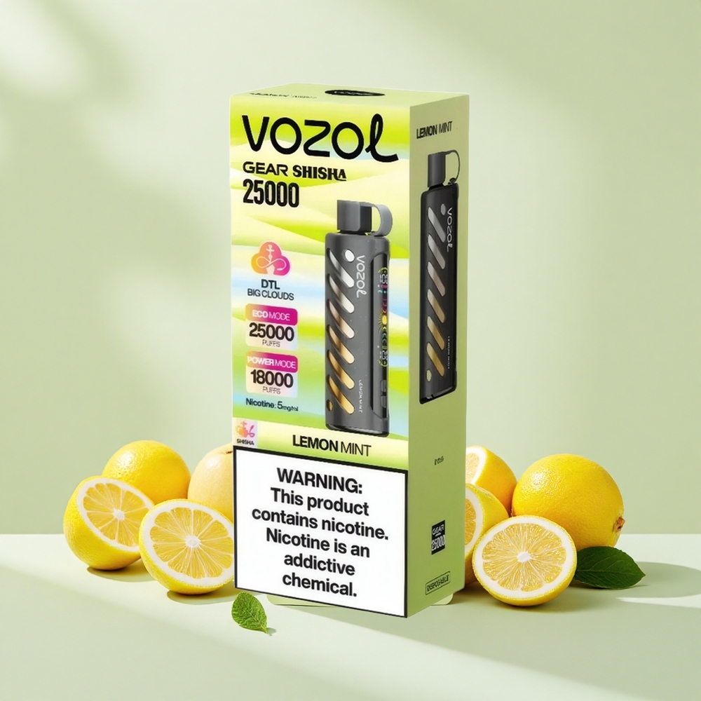 VOZOL Gear Shisha 25000 S.i.L.C Tech Kettős Mód Citrom Menta