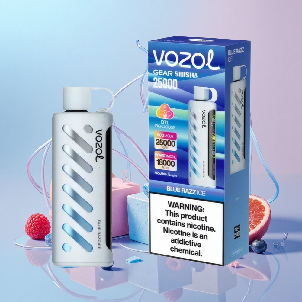 VOZOL Gear Shisha 25000 S.i.L.C Tech Kettős Mód Kék Áfonya Jég
