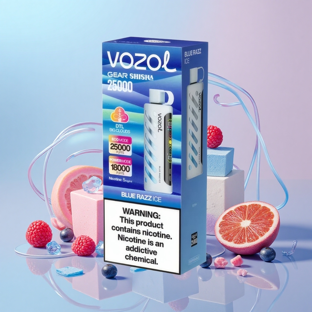 VOZOL Gear Shisha 25000 S.i.L.C Tech Kettős Mód Kék Áfonya Jég