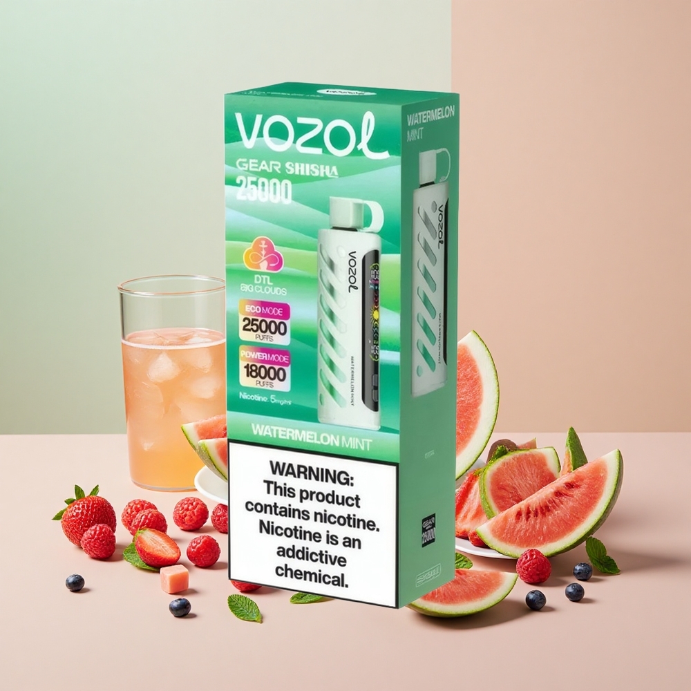 VOZOL Gear Shisha 25000 Száj Dual Mesh Dinnye Menta