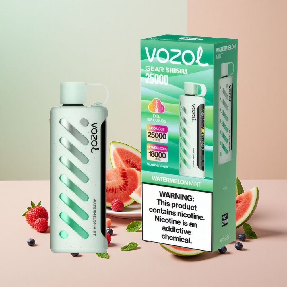 VOZOL Gear Shisha 25000 Száj Dual Mesh Dinnye Menta