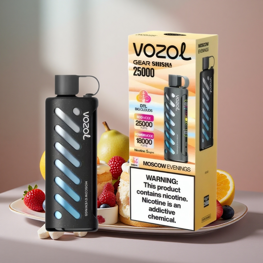 VOZOL Gear Shisha 25000 Szívás Duális Mód Szilícium Chip 30 Finom Íz Moszkvai Esték