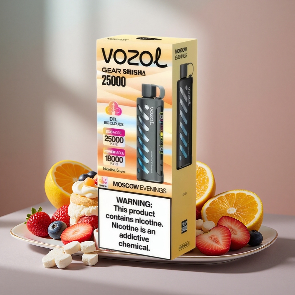 VOZOL Gear Shisha 25000 Szívás Duális Mód Szilícium Chip 30 Finom Íz Moszkvai Esték