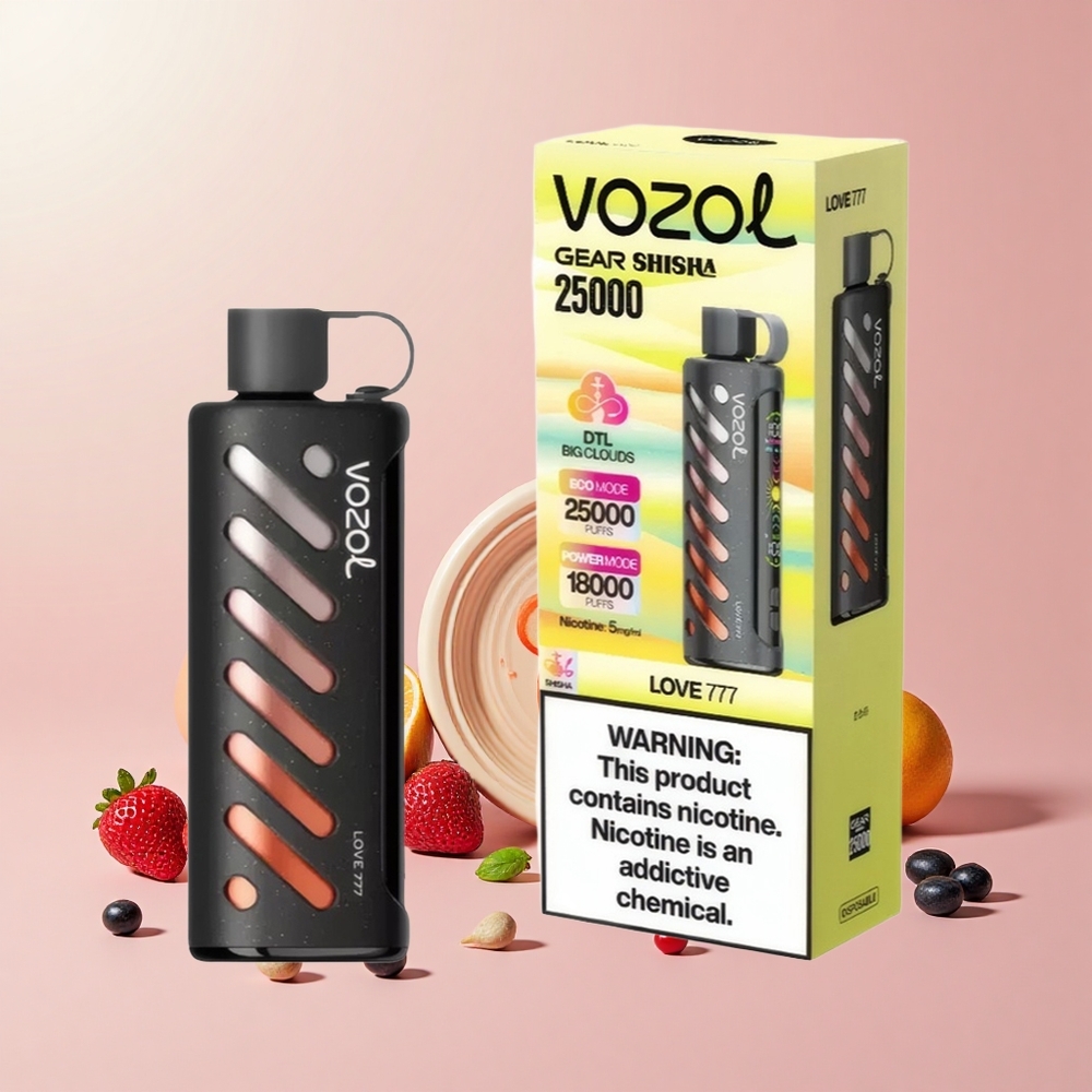 VOZOL Gear Shisha 25000 Szippantás Dual Mesh 5mg/ml 30 Finom Íz