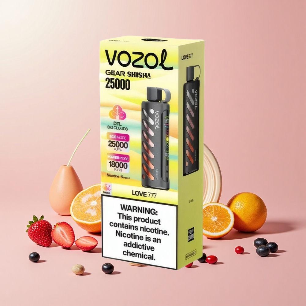 VOZOL Gear Shisha 25000 Szippantás Dual Mesh 5mg/ml 30 Finom Íz